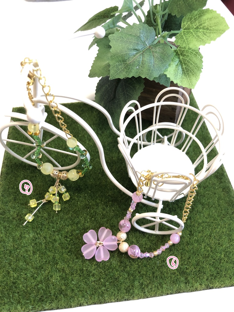 何かのイメージになったら嬉しいブレスレット 【桜と春】