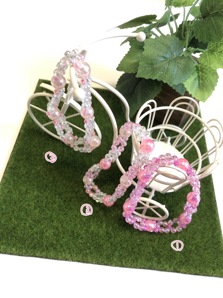 何かのイメージになったら嬉しいブレスレット 【桜と春】