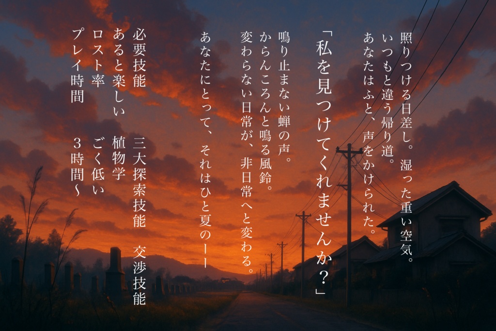 それはひと夏の