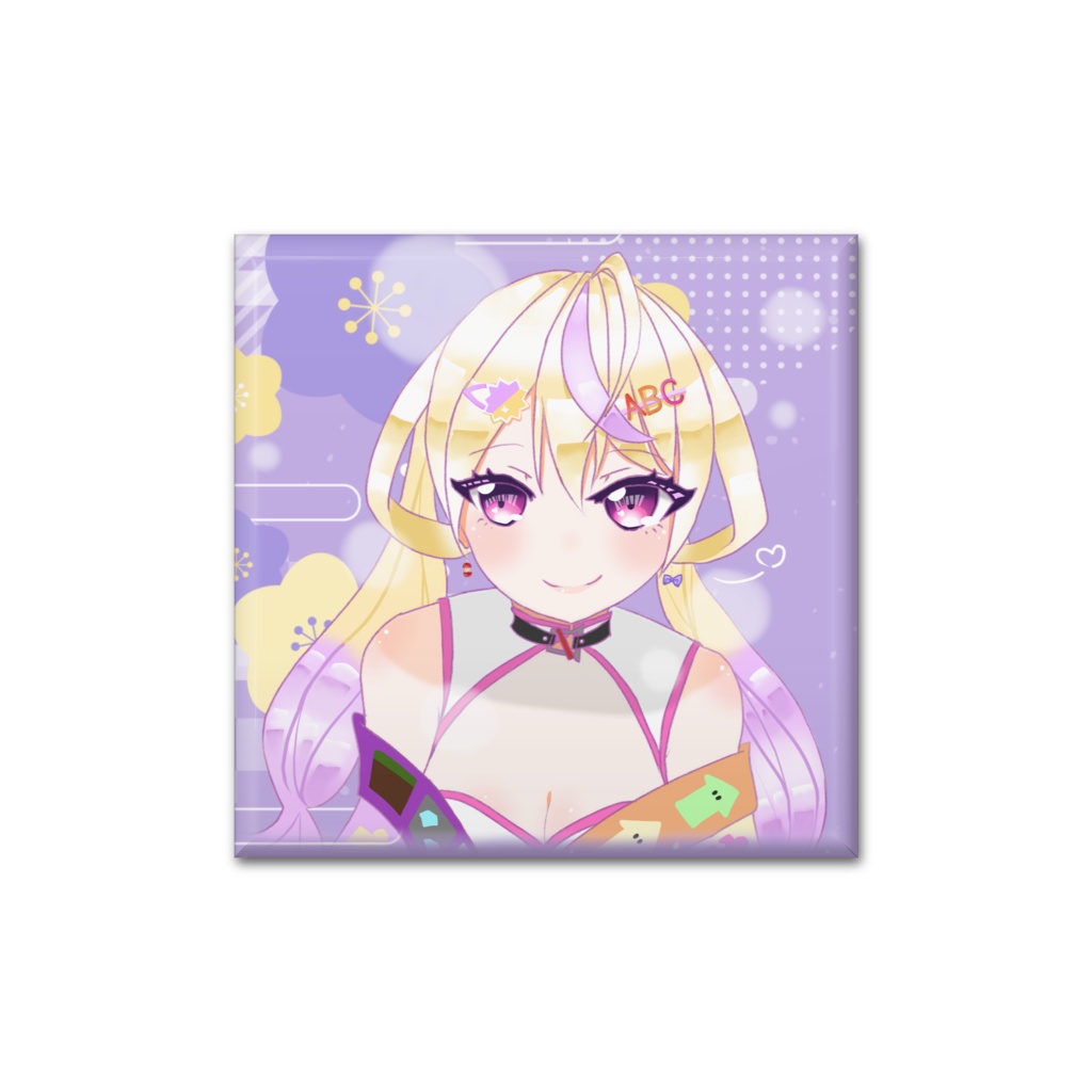 ひななオリジナル缶バッジ(紫)
