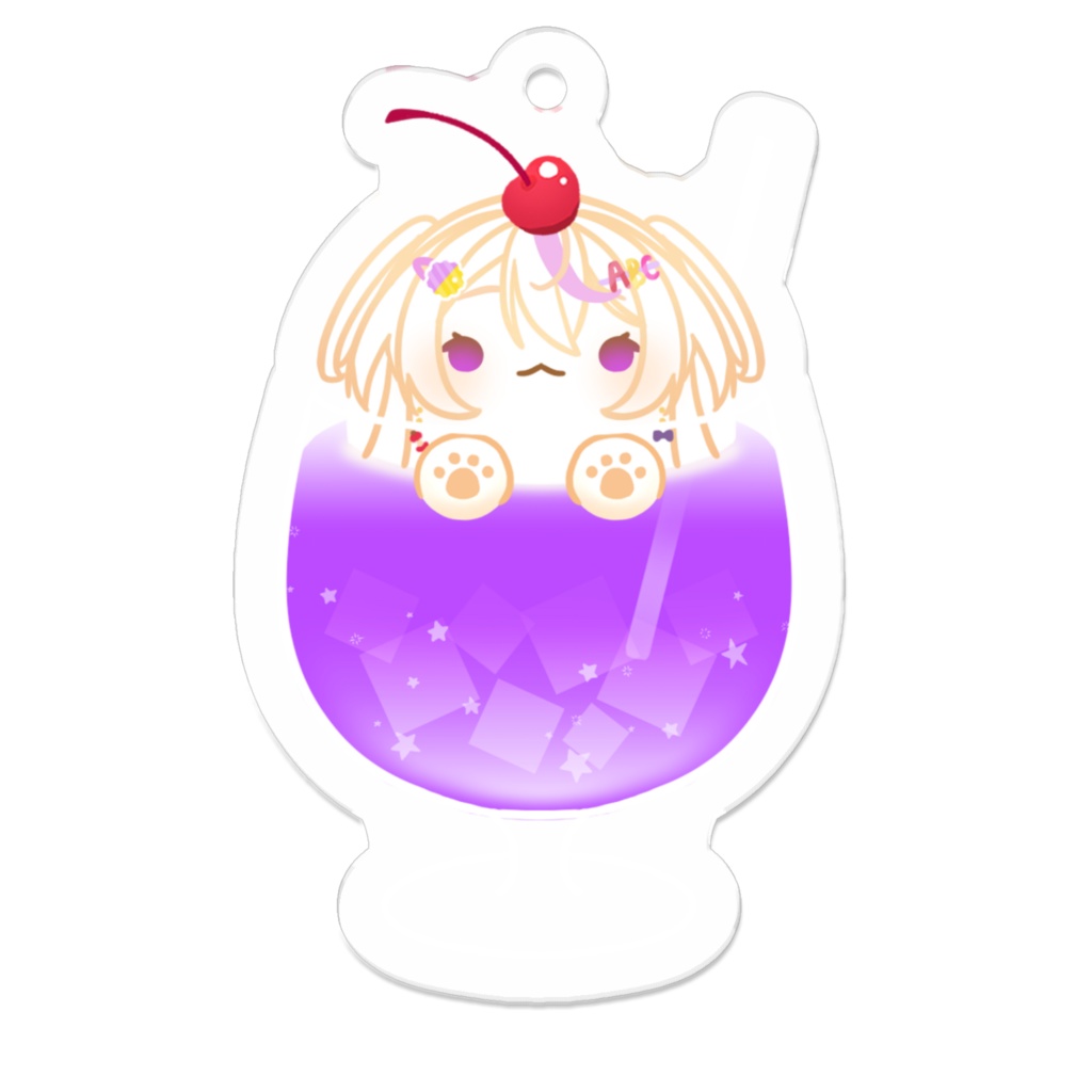 ひななオリジナルアクリルキーホルダー(クリームソーダ)illust.@CORNPOTA_art2様