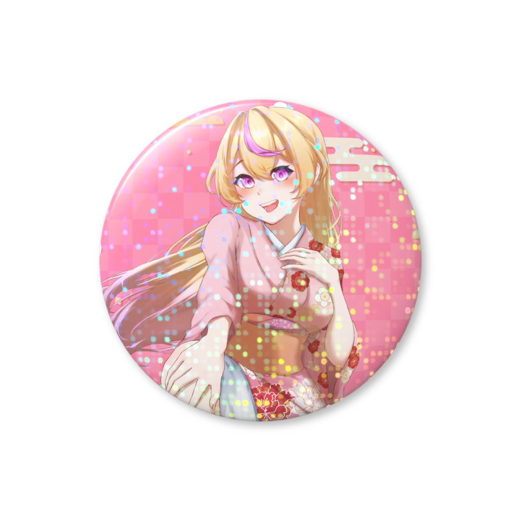 ひななウイルス2025年冬グッズ（お正月）缶バッジ44mm