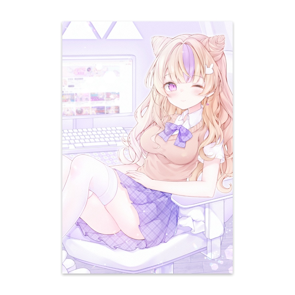 ひななウイルス サイン入りイラストハガキ