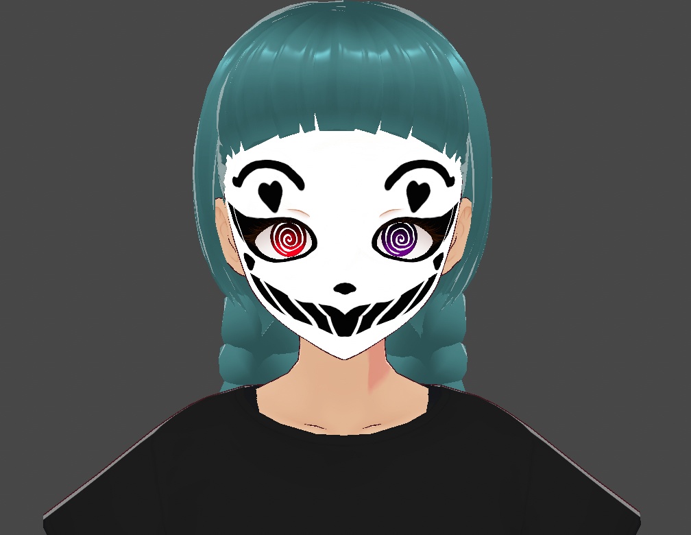 Slash/Hearts Clown Facepaint for Fem Face
