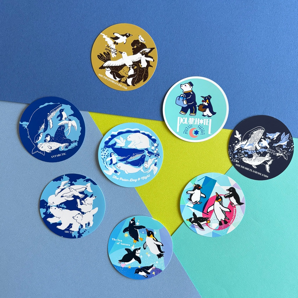 丸いステッカー(8種)