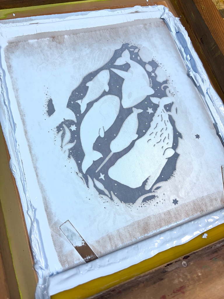 B4タテのトートバッグ【鯨類のダンス】