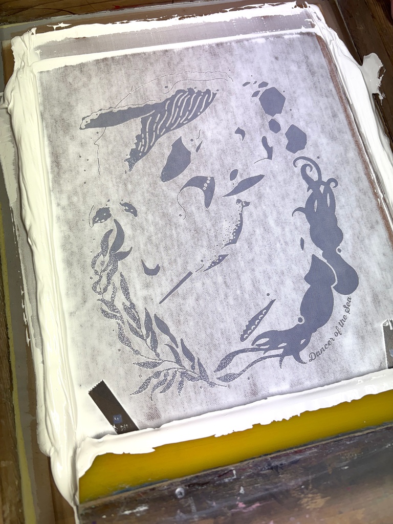 B4タテのトートバッグ【鯨類のダンス】