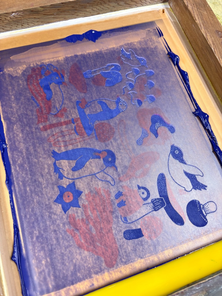 A4ヨコトートバッグ【キノコの森へ】