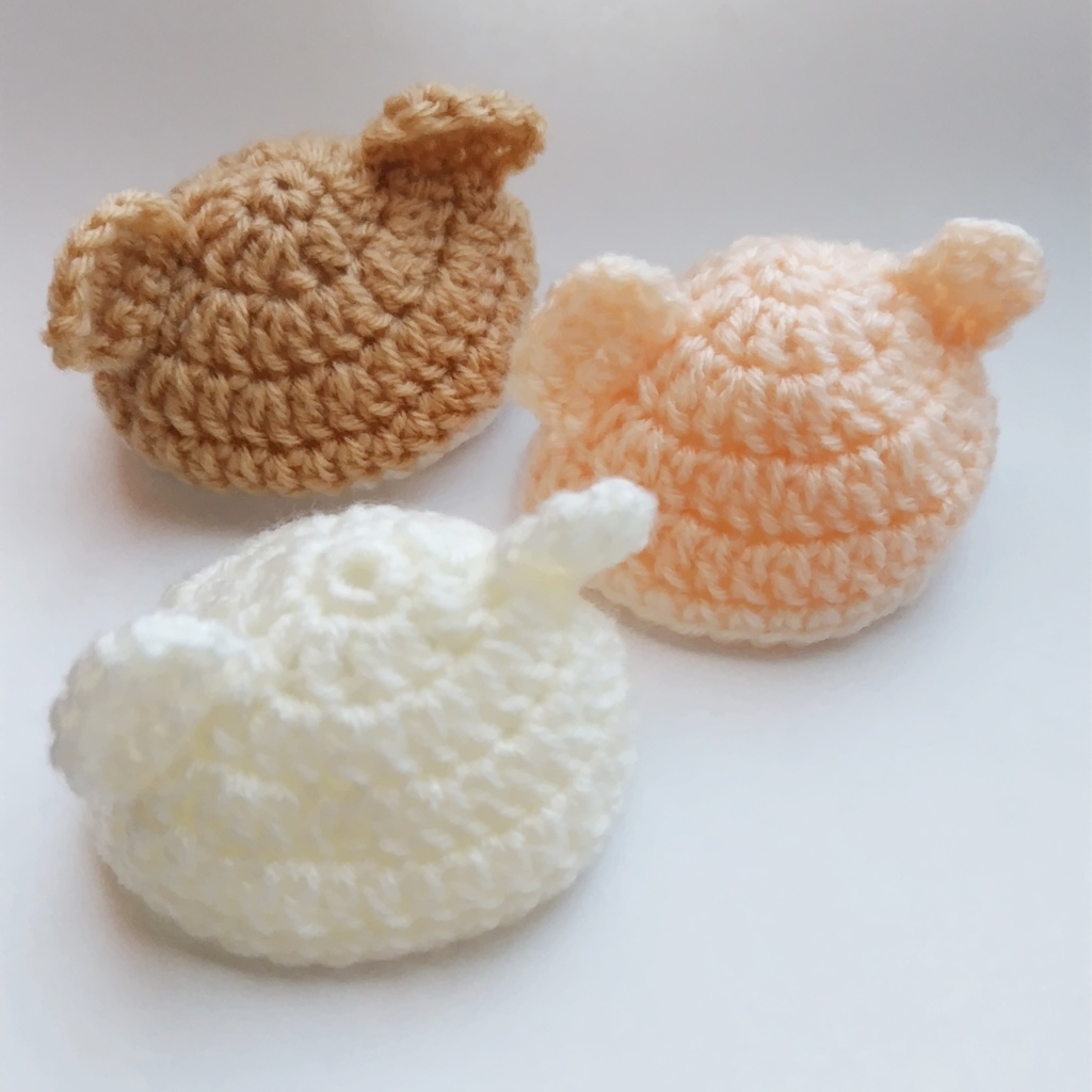 ミニくま帽子 にじぱぺ用 冬小物