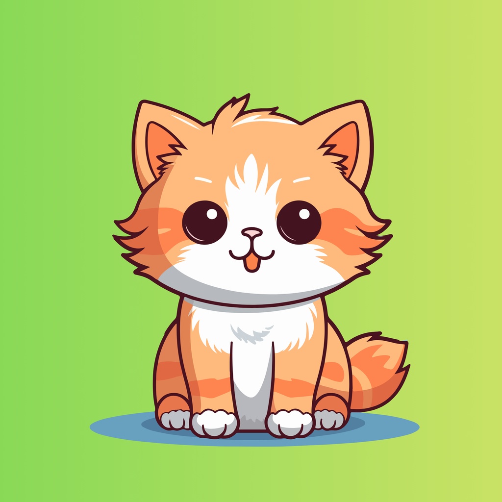 可愛い猫のイラスト3枚セット