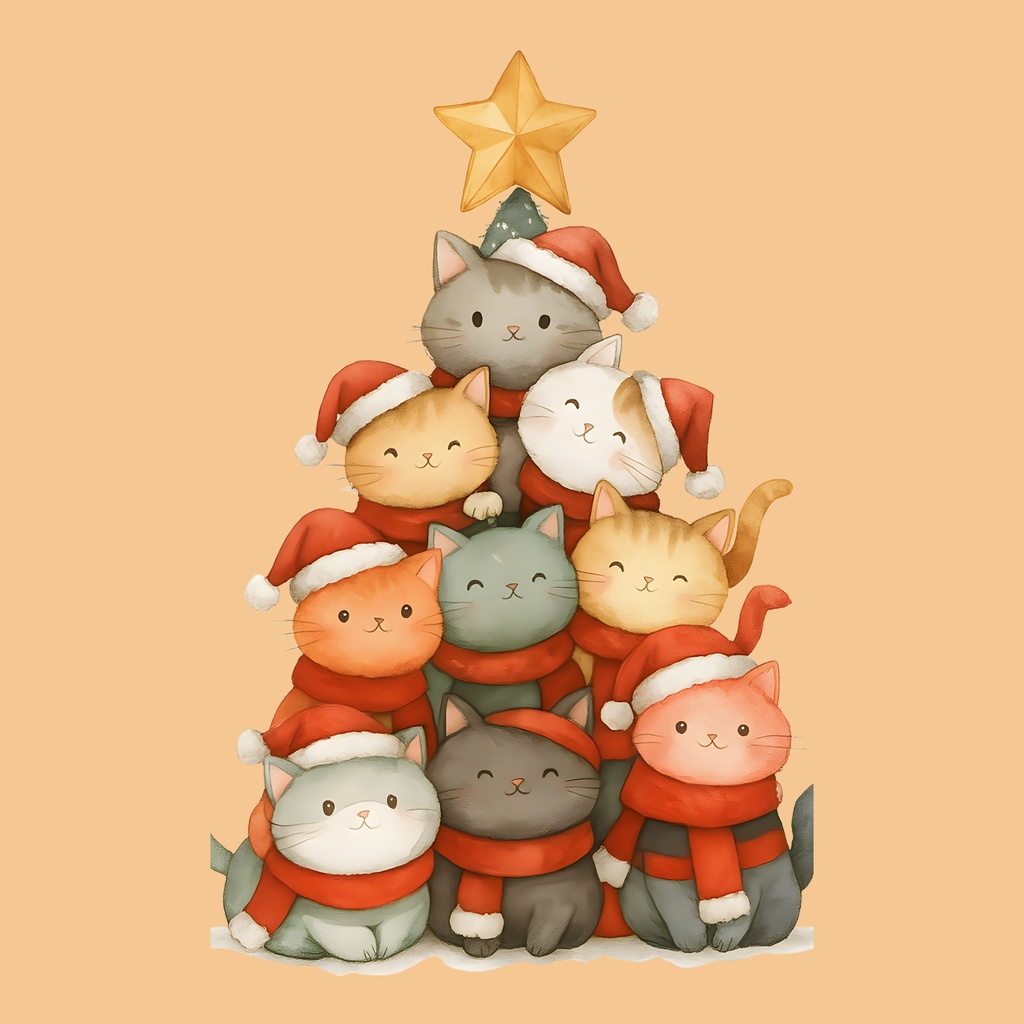 可愛い猫のイラスト3枚セット