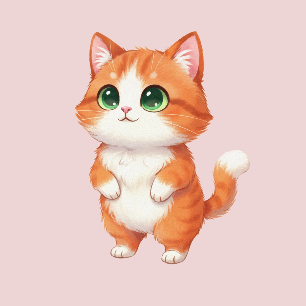 「ちいさく見上げる子猫のイラスト（3枚セット）」