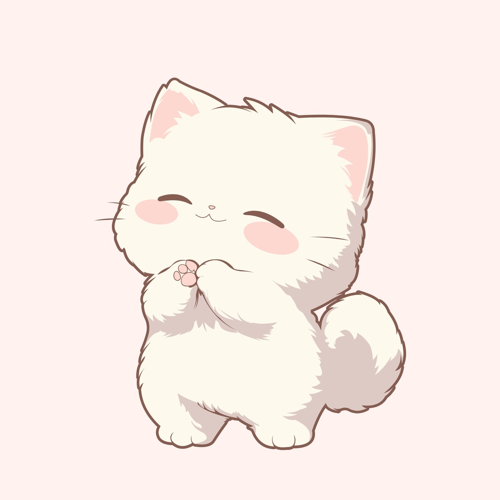 ほっこりねこさん｜やさしい癒しイラスト3枚セット