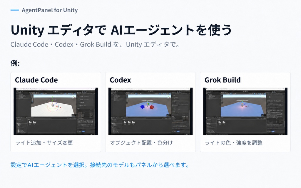 Agent Panel for Unity