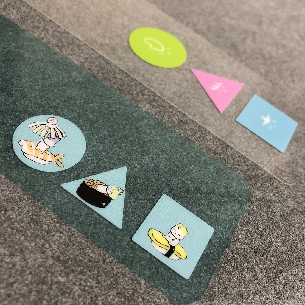○△□しおり(クリア素材、2種類1セット)