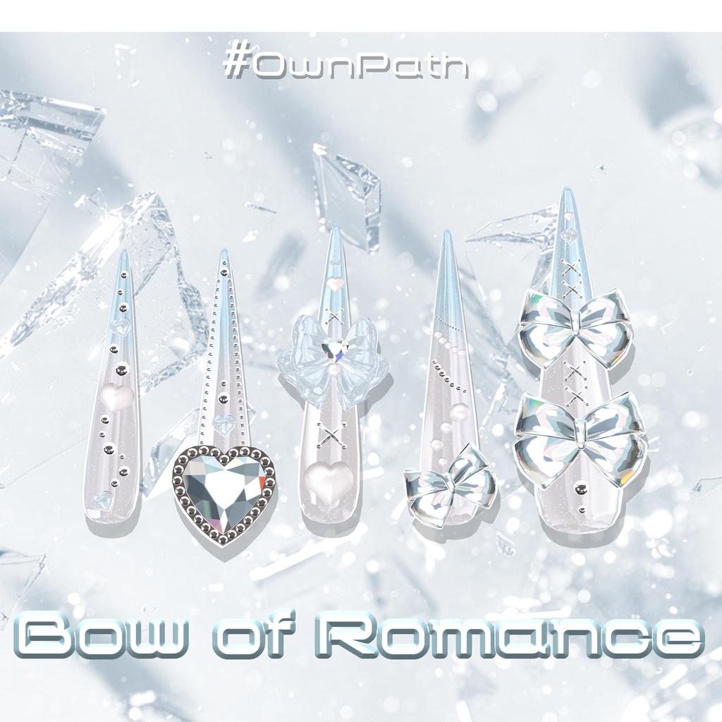 【19アバター対応】Bow of Romance long Nail【MA対応】