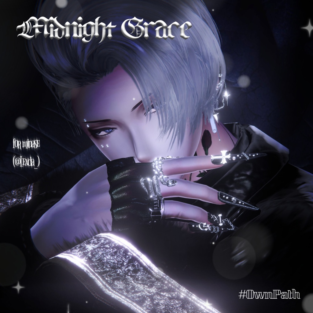 【19アバター対応】Midnight Grace long Nail【MA対応】