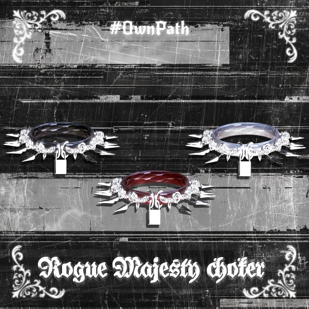 【10アバター対応】Rogue Majesty choker【MA対応】