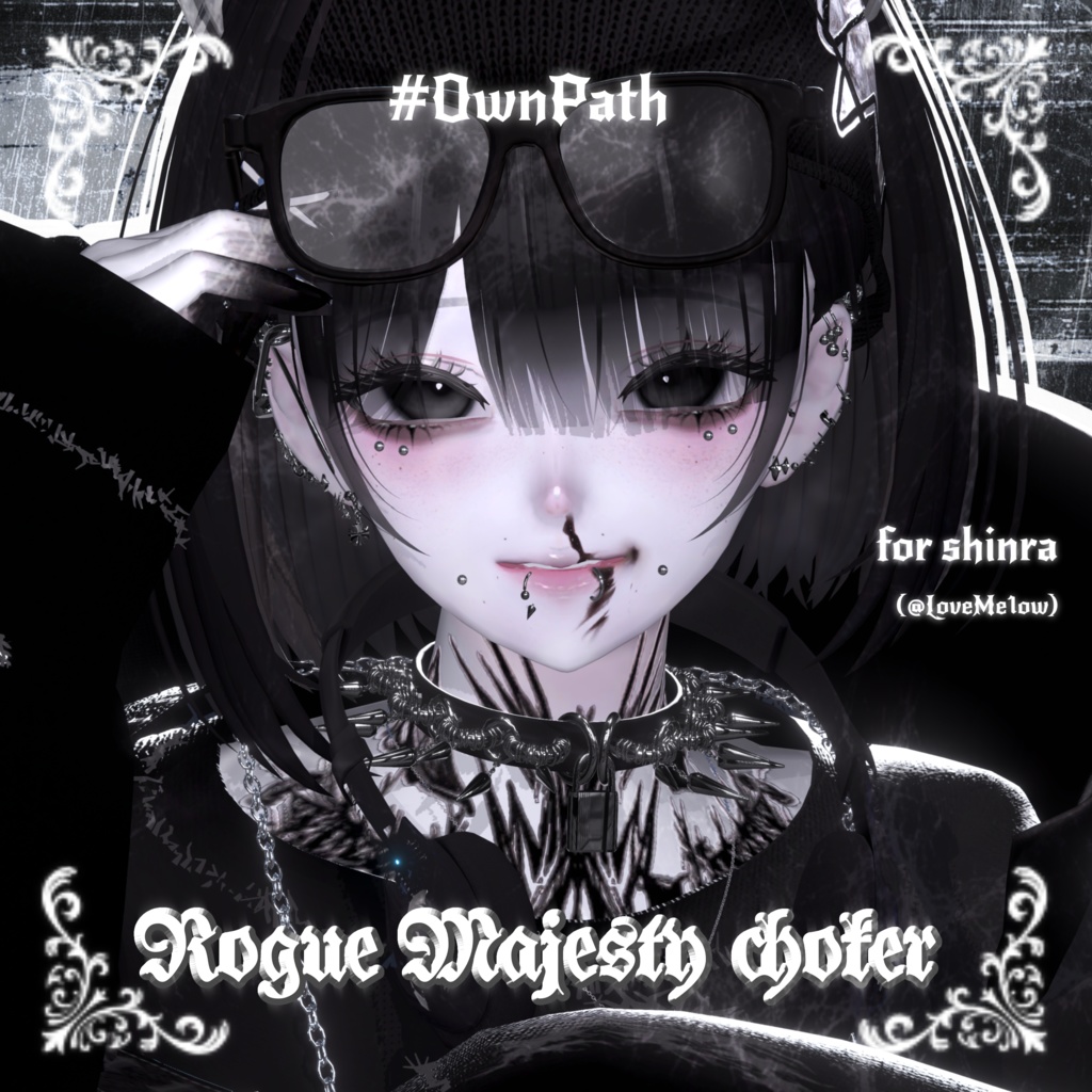 【10アバター対応】Rogue Majesty choker【MA対応】