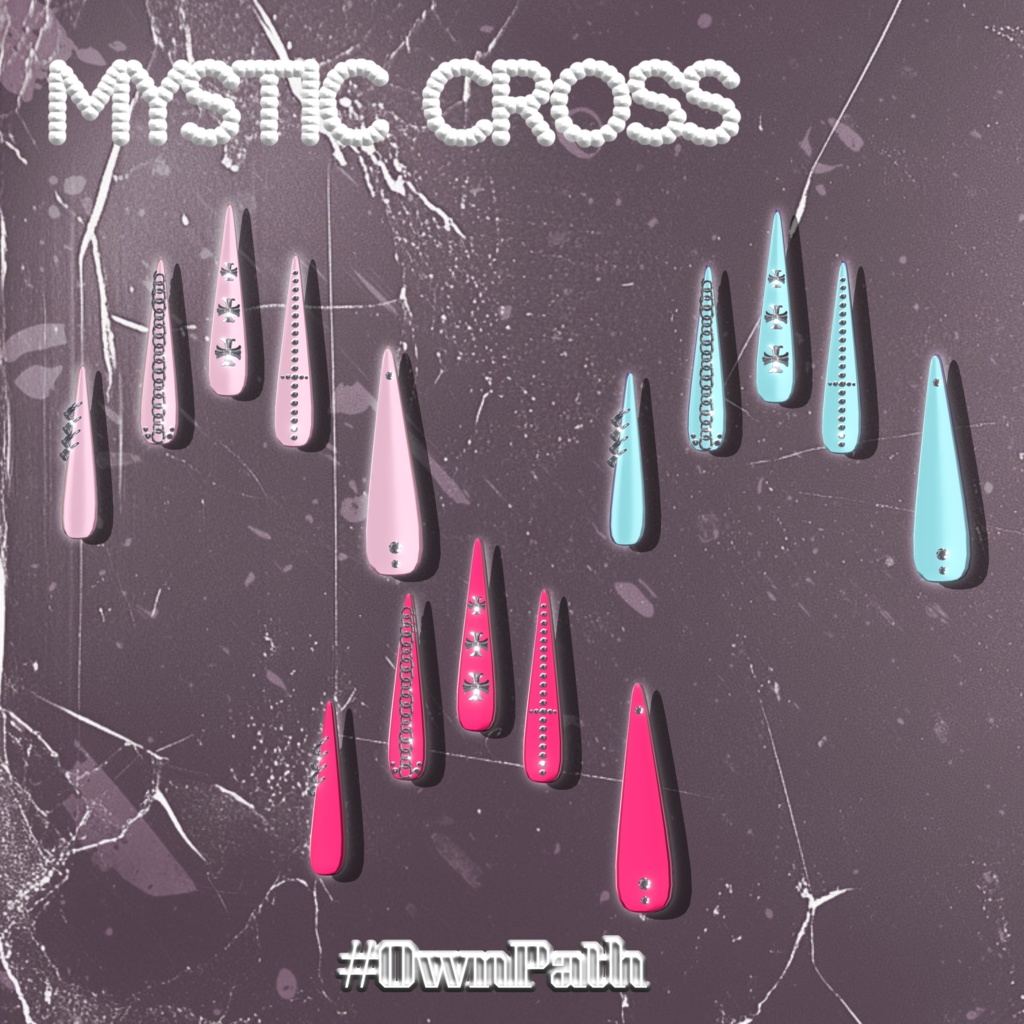 【18アバター対応】Mystic Cross long nail【MA対応】