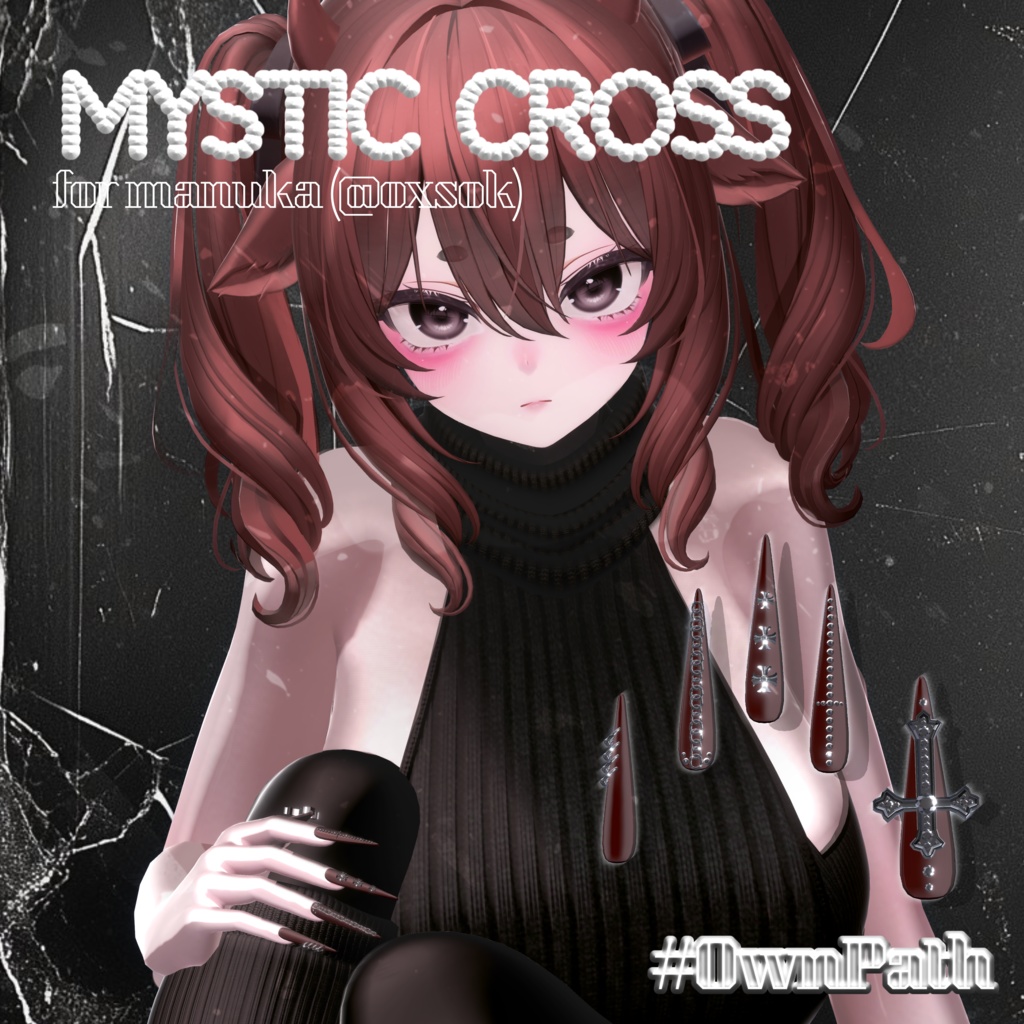【18アバター対応】Mystic Cross long nail【MA対応】