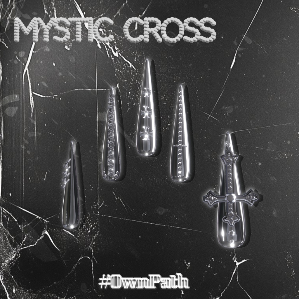 【18アバター対応】Mystic Cross long nail【MA対応】