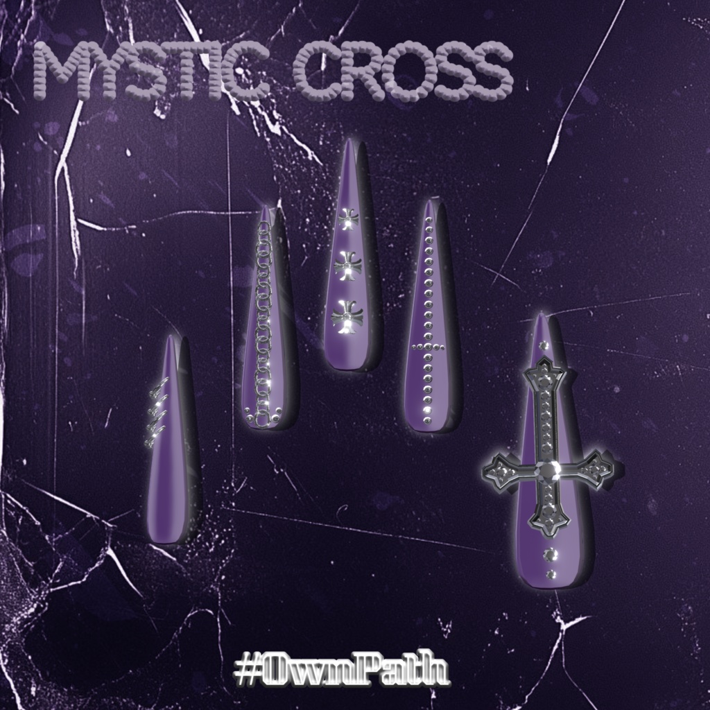 【18アバター対応】Mystic Cross long nail【MA対応】