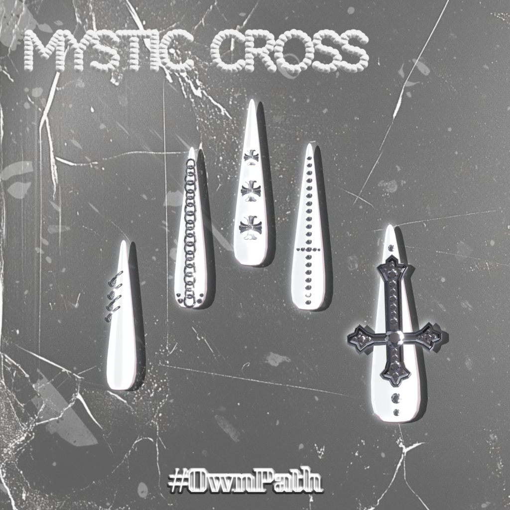 【18アバター対応】Mystic Cross long nail【MA対応】