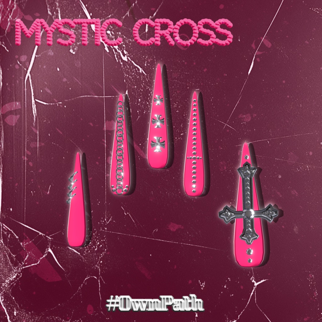 【18アバター対応】Mystic Cross long nail【MA対応】
