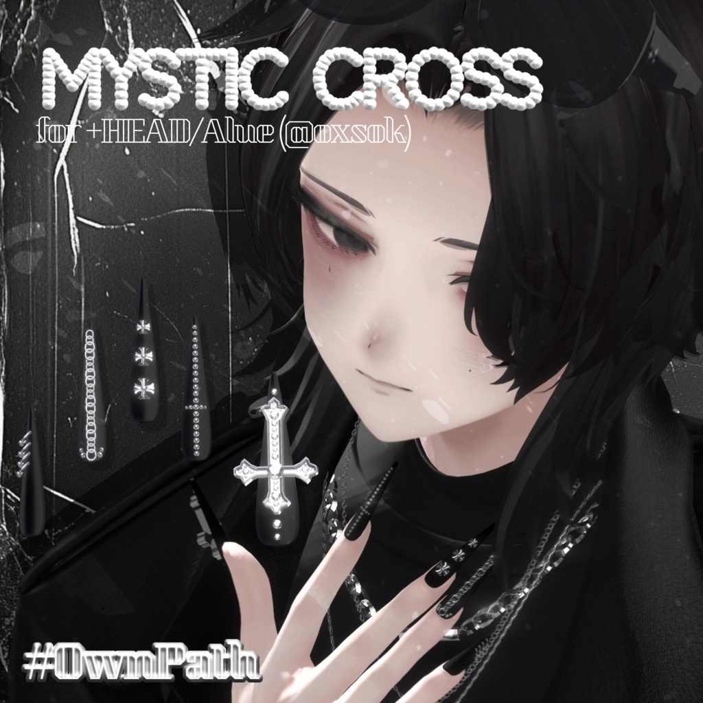 【18アバター対応】Mystic Cross long nail【MA対応】
