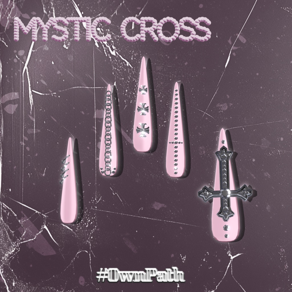 【18アバター対応】Mystic Cross long nail【MA対応】