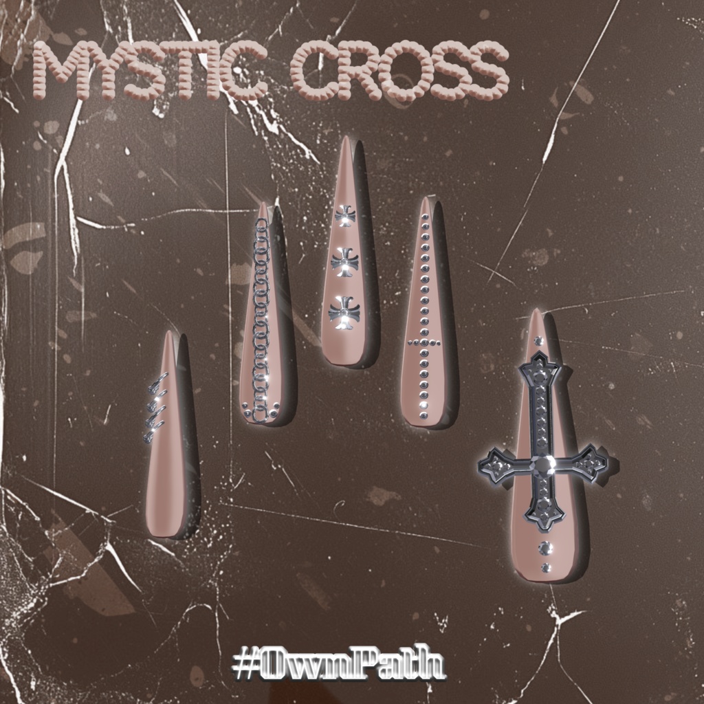 【18アバター対応】Mystic Cross long nail【MA対応】