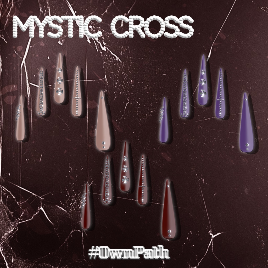 【18アバター対応】Mystic Cross long nail【MA対応】