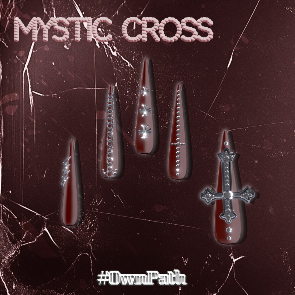 【18アバター対応】Mystic Cross long nail【MA対応】