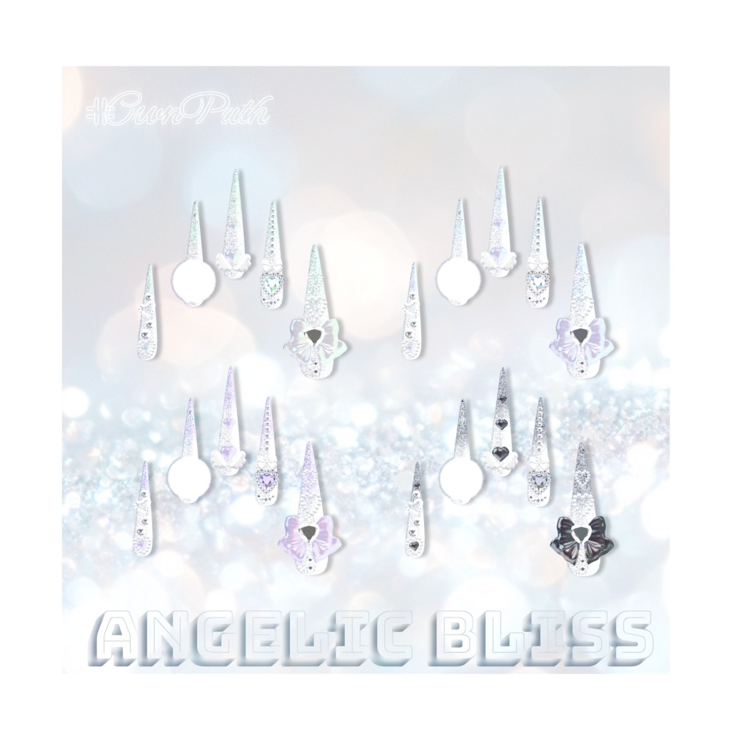 【12アバター対応】Angelic Bliss long nail【MA対応】