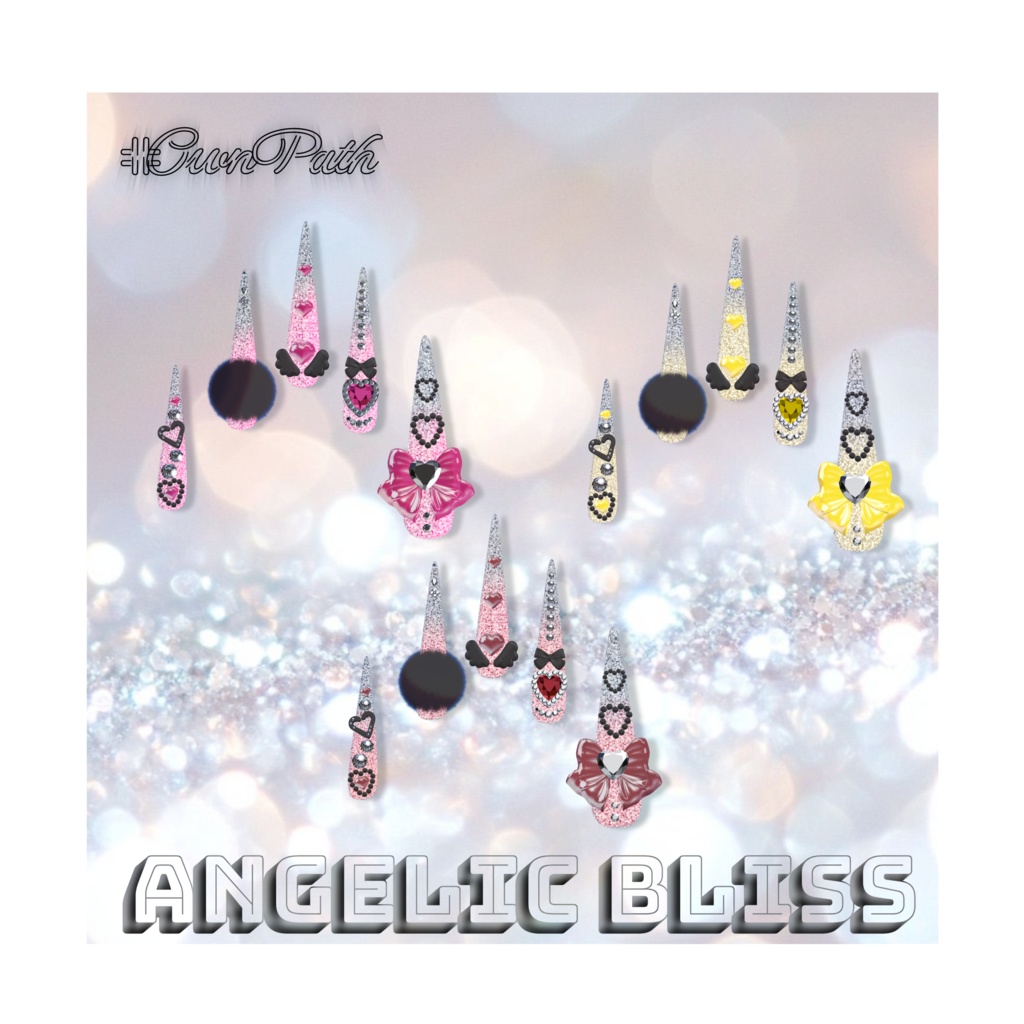 【12アバター対応】Angelic Bliss long nail【MA対応】