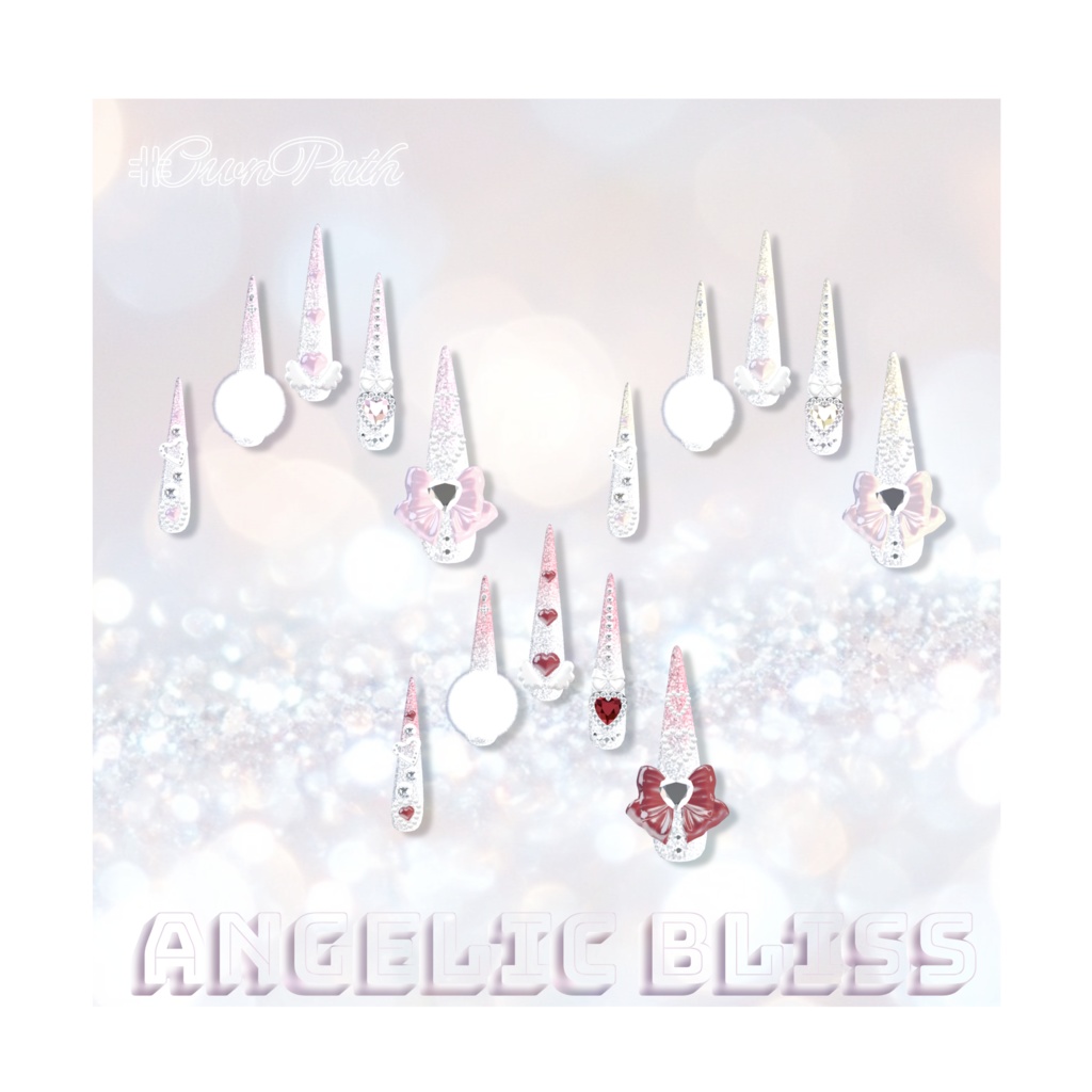 【12アバター対応】Angelic Bliss long nail【MA対応】