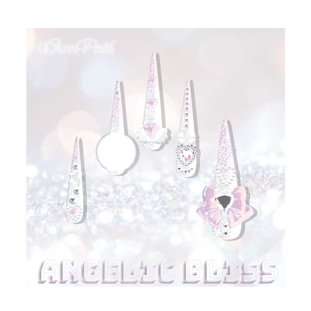 【12アバター対応】Angelic Bliss long nail【MA対応】