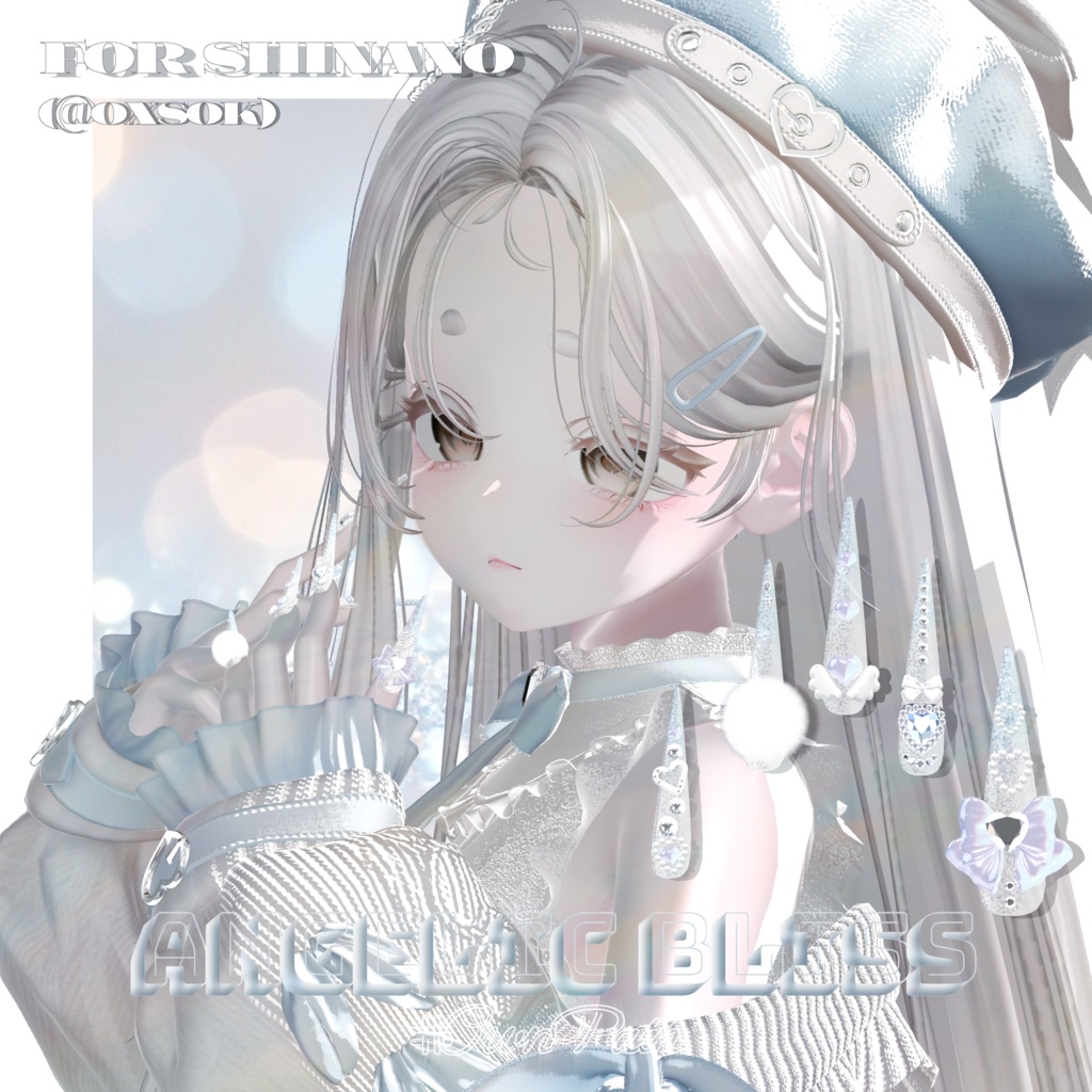 【12アバター対応】Angelic Bliss long nail【MA対応】
