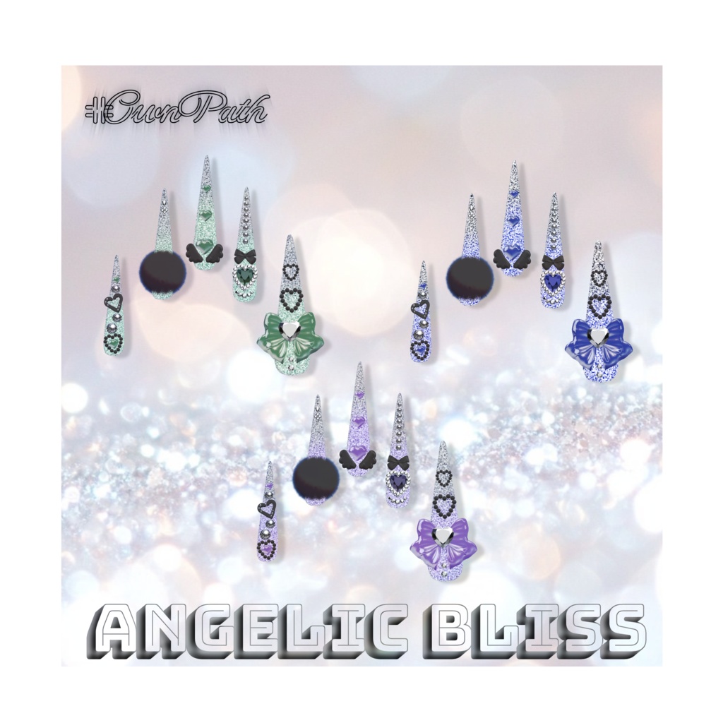 【12アバター対応】Angelic Bliss long nail【MA対応】