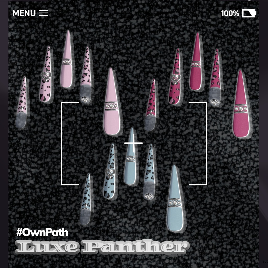 【10アバター対応】Luxe Panther long nail【MA対応】