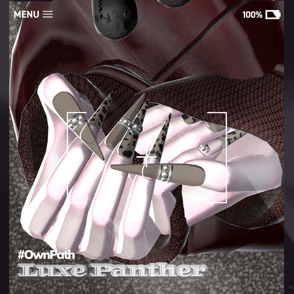 【10アバター対応】Luxe Panther long nail【MA対応】