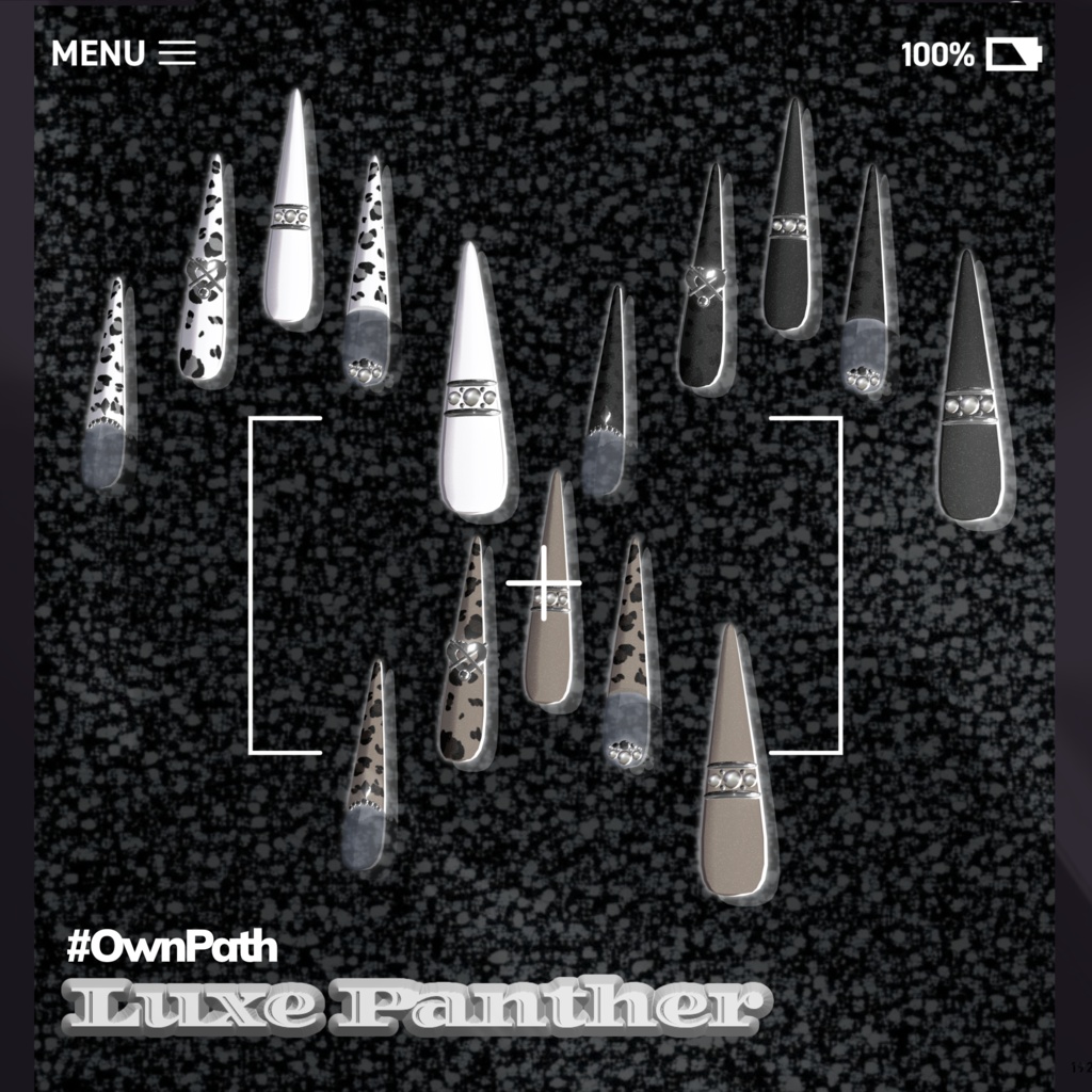 【10アバター対応】Luxe Panther long nail【MA対応】