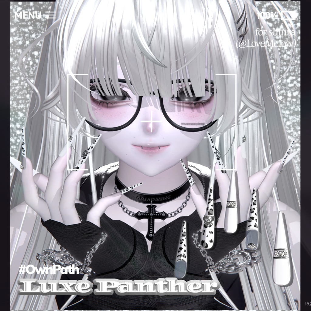 【10アバター対応】Luxe Panther long nail【MA対応】