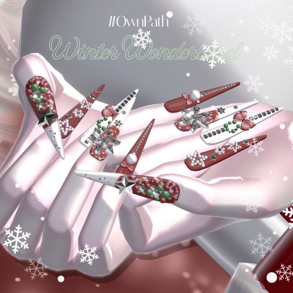 【14アバター対応】Winter Wonderland long nail【MA対応】