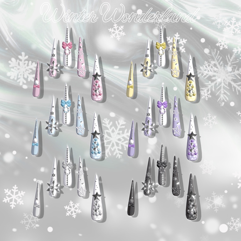 【14アバター対応】Winter Wonderland long nail【MA対応】