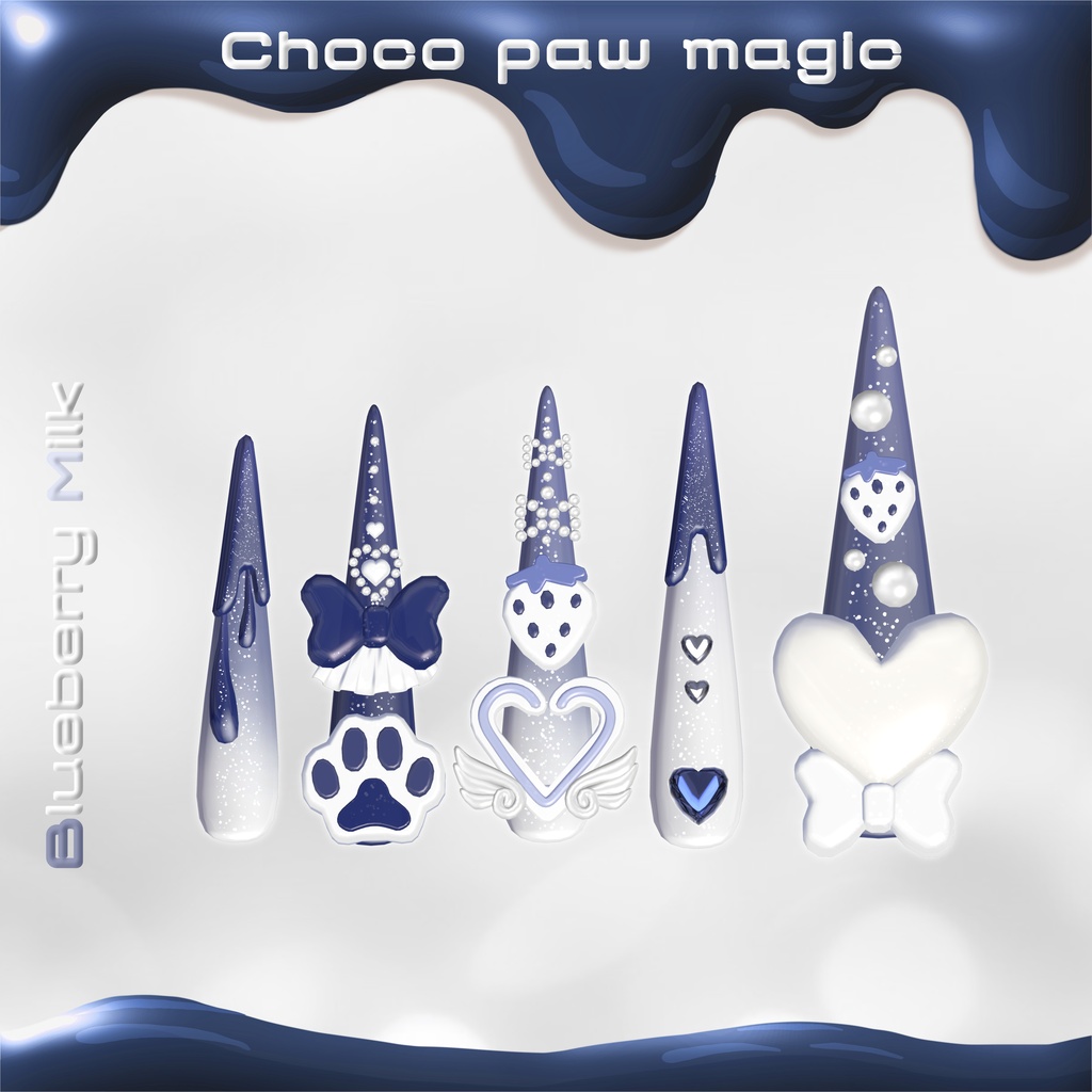 18アバター対応🍫Choco paw magic long nail🩷【MA対応】