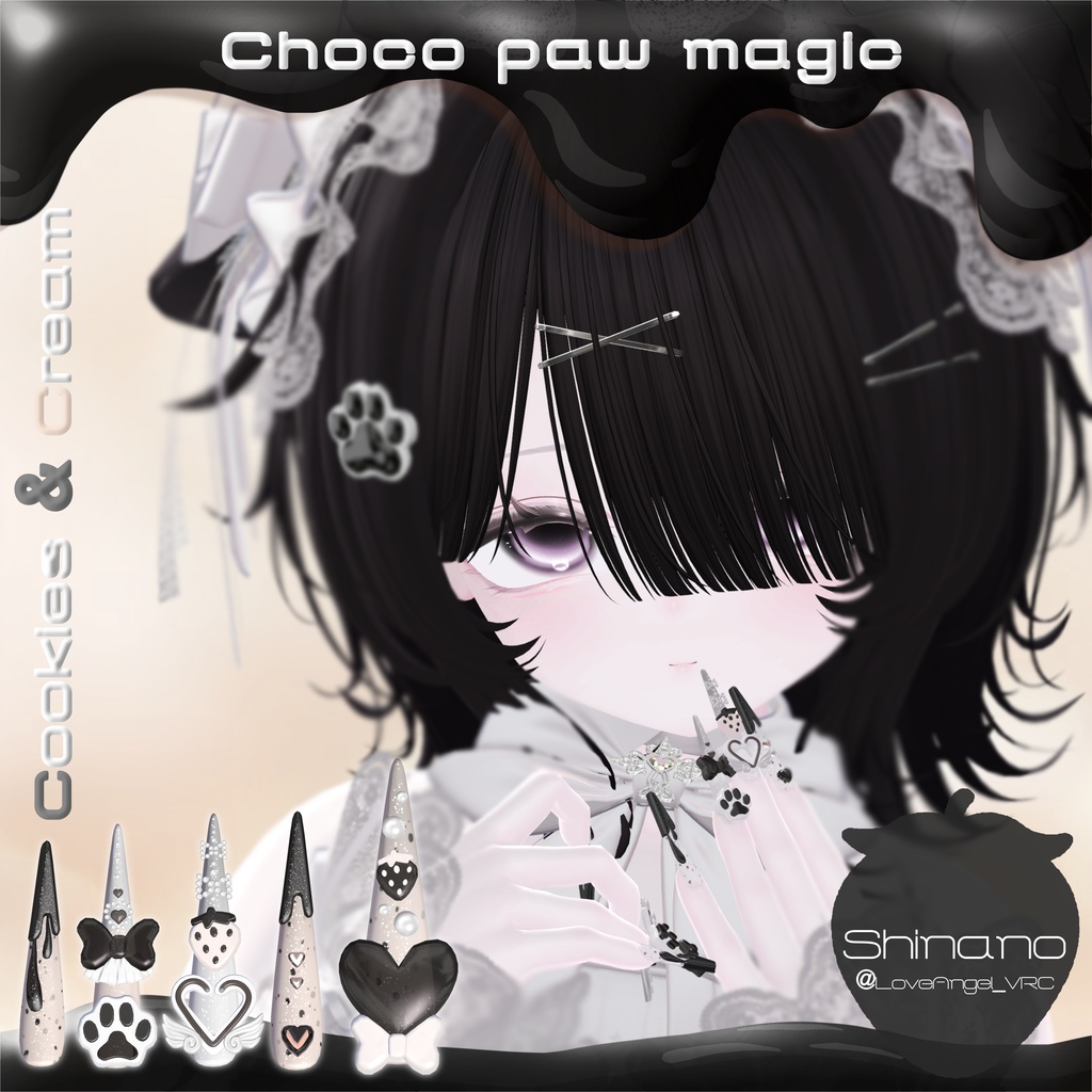 18アバター対応🍫Choco paw magic long nail🩷【MA対応】