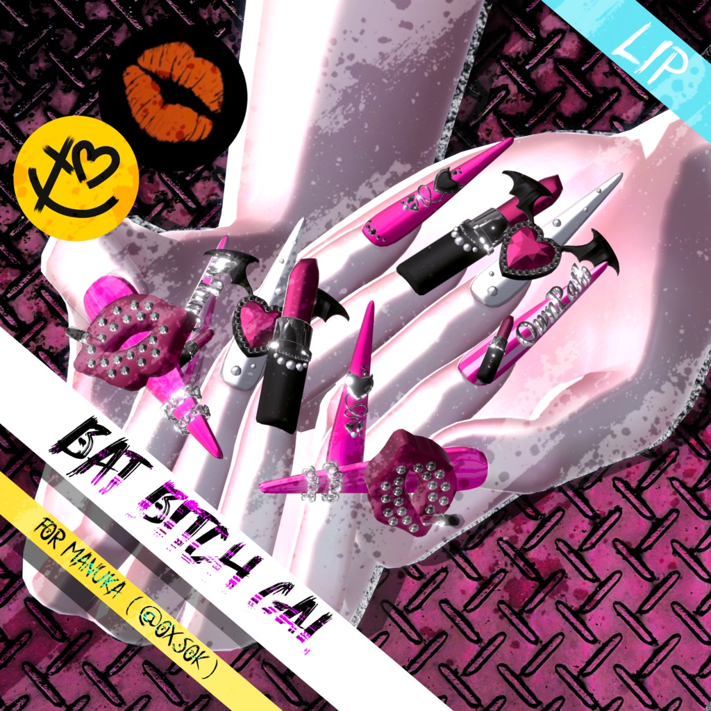 【12アバター対応】Bat Bitch GAL long Nail【MA対応】
