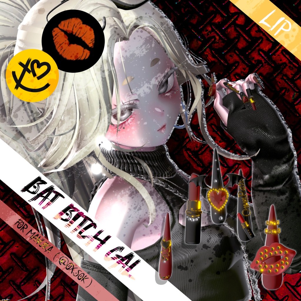 【12アバター対応】Bat Bitch GAL long Nail【MA対応】